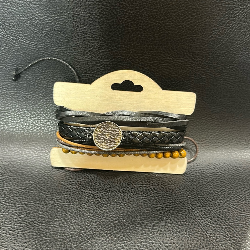 Bracelet With Upcycled Louis Vuitton Inlay On Charm Adjustable 40$